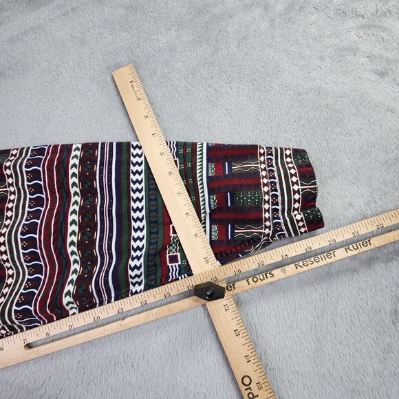 Siegfried Western Shirt Mens L Blue Aztec Southwestern Vintage Casual Cowboy - Picture 10 of 12